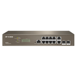 Коммутатор IP-COM G5312F Коммутатор управляемый в стойку, 10*1Gbit RJ45, 2*SFP 1Gbit, console port