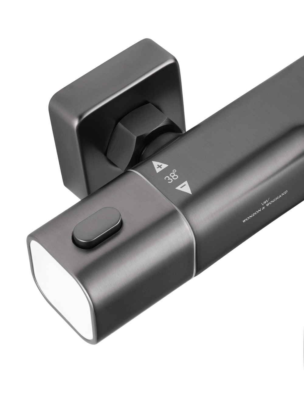 Смеситель для ванны с душевым гарнитуром и термостатом WONZON & WOGHAND SOLID, Темный графит (WW-C2011-A-BGG)