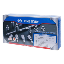 KING TONY (9AR11) Набор насадок для пробок слива масла, 21 предмет