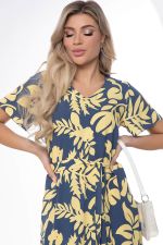 Платье "Малика" (сине-желтое) П8833 LT Collection (Акция)