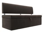 Диван кухонный прямой Стоун, Коричневый, Велюр, 107240