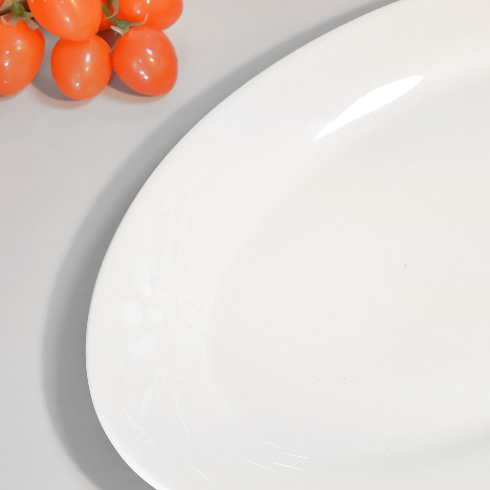 Блюдо овальное 350мм 14'' "Chan Wave Classic", ivory LQ-Q035
