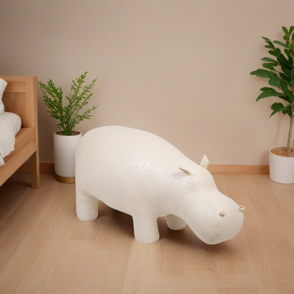 Банкетка Пуф Бегемот Белый большой