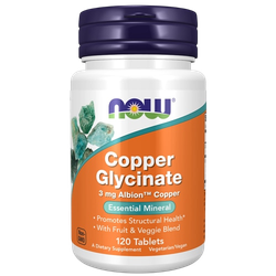 Now Foods Copper Glycinate 3 мг 120 таблеток, Медь