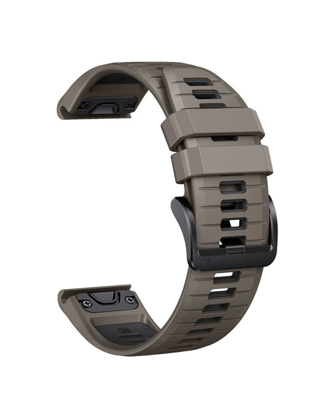 Ремешок двухцветный QuickFit 26 мм для Garmin Fenix 7x/6x/5x/5x plus/3, Descent, Tactix, Enduro, D2, Instinct 2X силиконовый (S26-PRO7X-2-KORG)