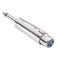 Adam Hall 7873 - адаптер XLR (F) - TRS 6.3 mm mono (M), серебристый