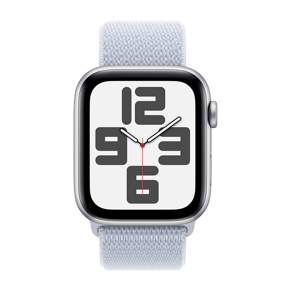 Умные часы Apple Watch SE 2 (2024) GPS, 44mm, Silver Aluminium Case with Sport Loop, Blue Cloud (Серебристый)