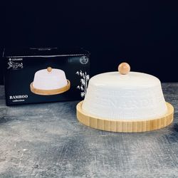 Lenardi 140-140 Масленка 20см BAMBOO в под.уп.(х16)Фарфор