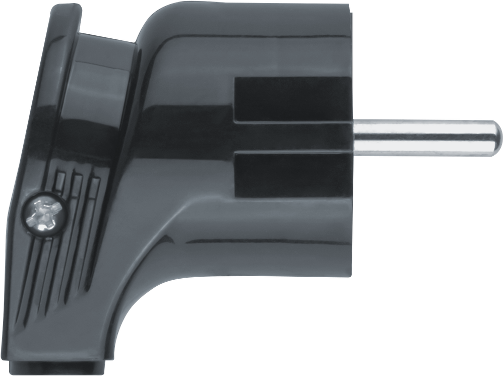 Вилка Navigator 61 363 NCA-PL04-16A-E-BL угловая с/з черная