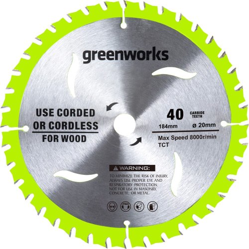Диск пильный GREENWORKS 184x20х40T   2943307
