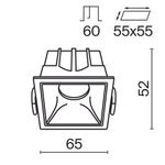 Встраиваемый светильник Technical DL043-01-10W4K-D-SQ-WB
