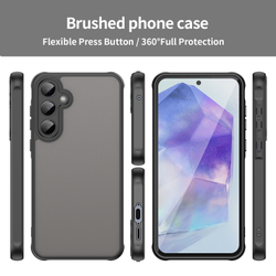 Защитный чехол с черными рамками для Samsung Galaxy A55 5G, задняя крышка тонированная прозрачная