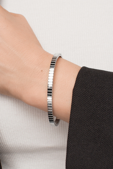 Браслет стальной "Пиксель": в серебристом цвете