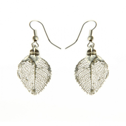 Серьги листья Ester Bijoux Роза LF33C-S BW