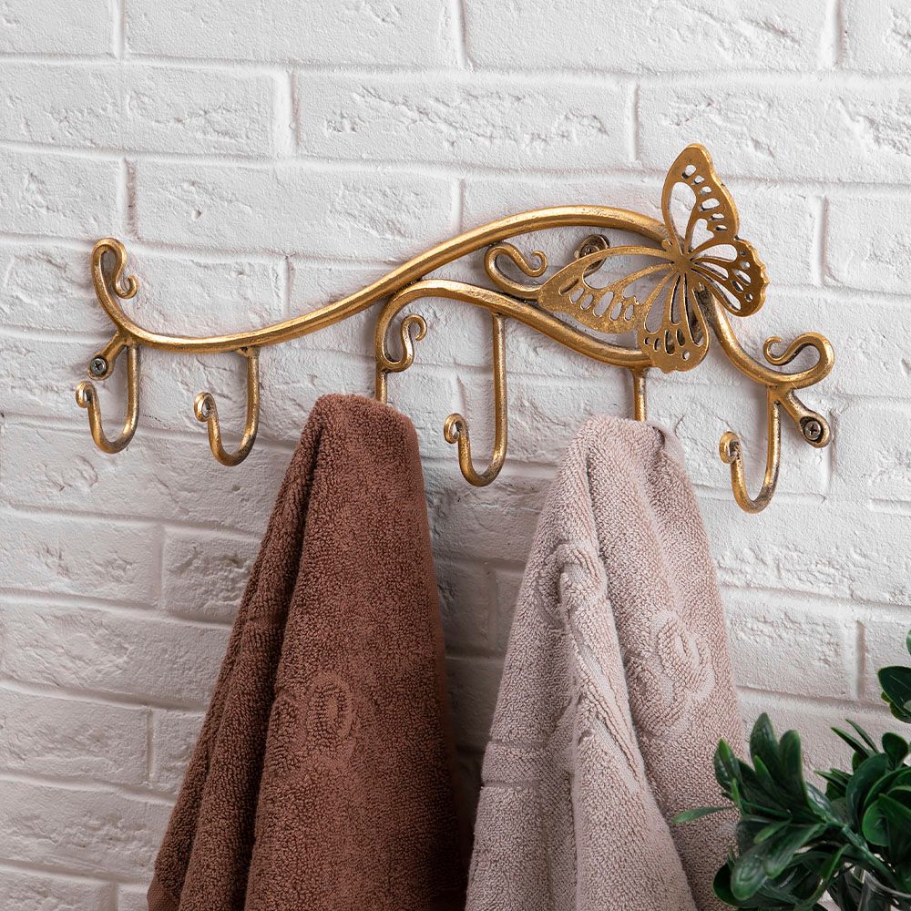Вешалка настенная Бабочка Эир с 6-ю крючками Амбер