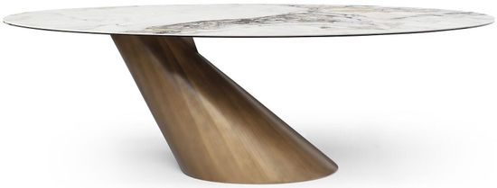 Стол овальный Teatro, контрастная керамика (240)