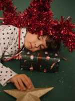 Пижама с воротником Mjölk Green Stars, уценка