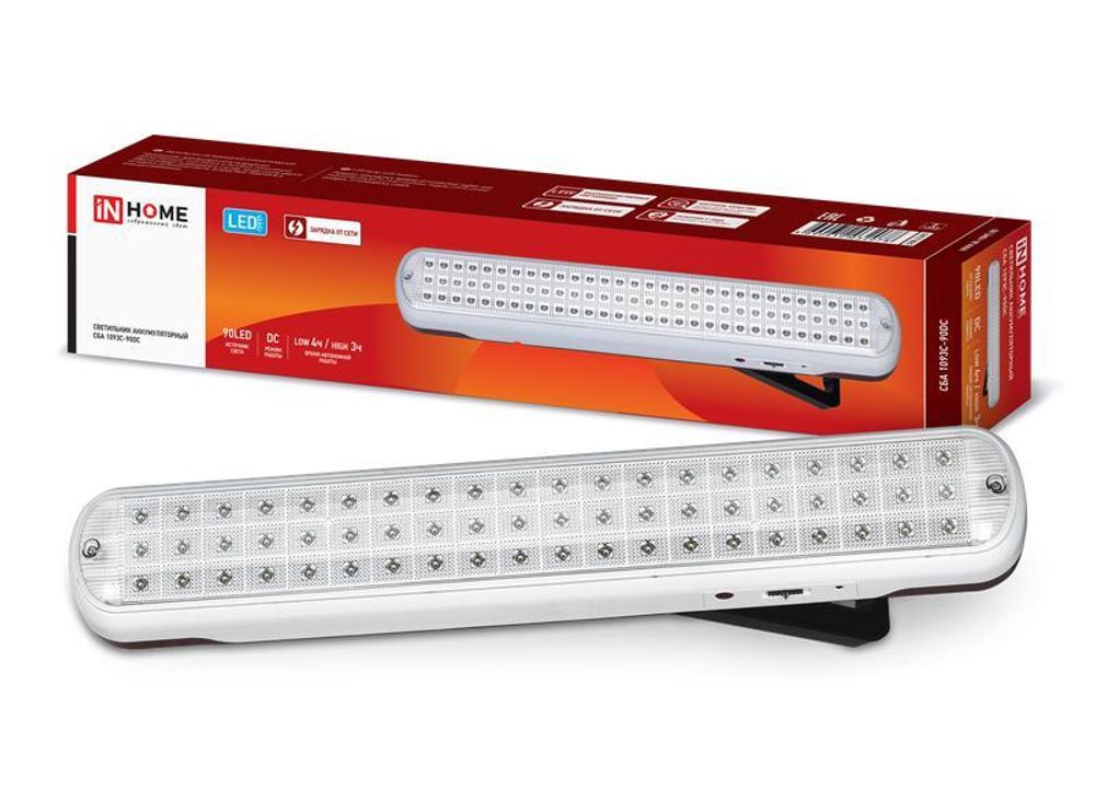 Светильник светодиодный СБА 1093С-90DC 90LED Li-ion DC аварийный IN HOME 4690612032078 Светильник светодиодный СБА 1093С-90DC 90LED Li-ion DC аварийный IN HOME 4690612032078