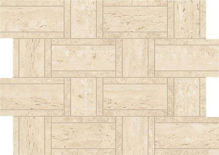 Мозаика Marvel Travertine Sand Mosaico Basketweave