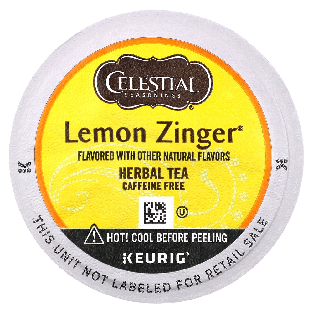 Celestial Seasonings, Herbal Tea, Lemon Zinger®, без кофеина, 12 капсул K-Cup, по 3,2 г (0,11 унции)