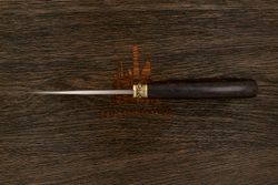 Разделочный нож Игоря Пампуха Модель 083, клинок 120мм, булат легированный, рукоять кап стаб. дерево