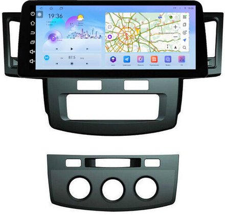 Магнитола для Toyota HiLux 7 2011-2015 - FarCar монитор 12.3" 2K QLED на Android 14, TS10, CarPlay, 4G SIM-слот