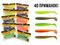 Виброхвосты съедобные LJ Pro Series MINNOW 5.5in (13,9 см), цв. 01SET, 4 шт. набор