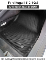 Передние автомобильные коврики ЭВА с бортами для Ford Kuga II (12-19г.)