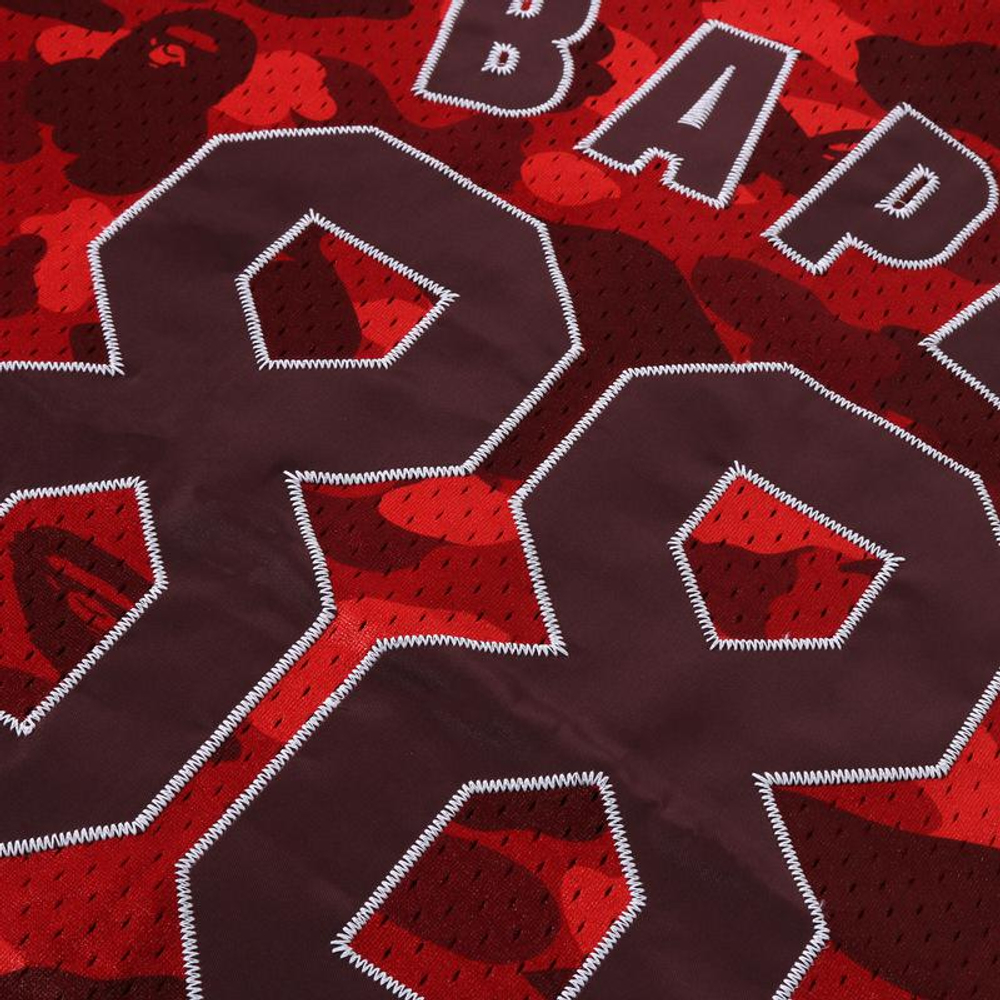 A Bathing Ape Bathing Ape Shirts Button Moderate Polyester Regular Straight Fit Summer 0zxsrm314321q красный