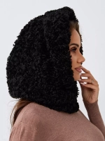 Капор зимний вязаный капюшон на флисе