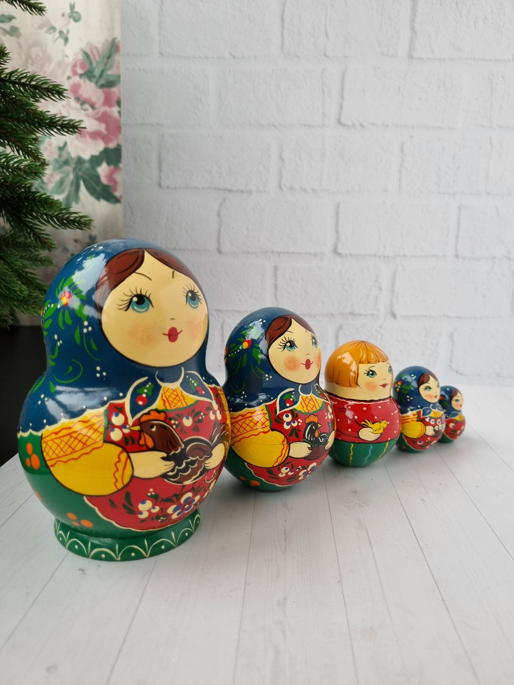 Матрёшка "С курочкой" традиция 5м 15см пузатая