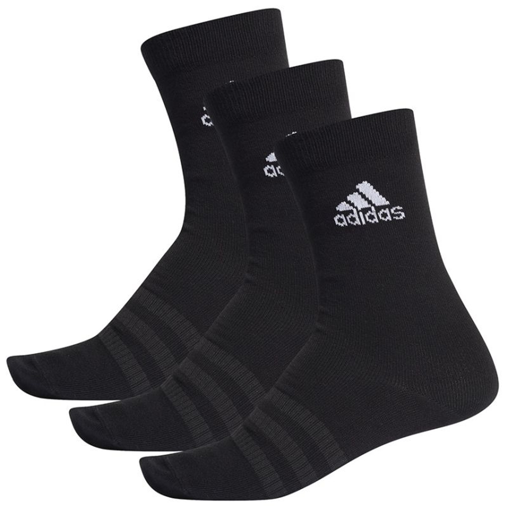 Теннисные носки Adidas Light Crew 3P - black/black/black