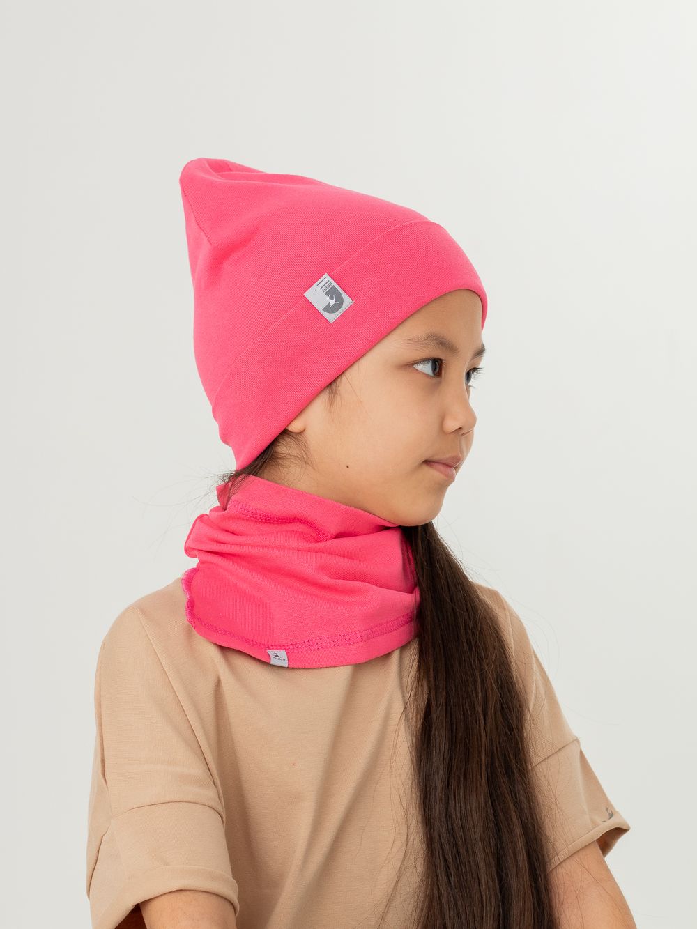 Комплект Шапка трикотажная + снуд (Коралл) РИО*