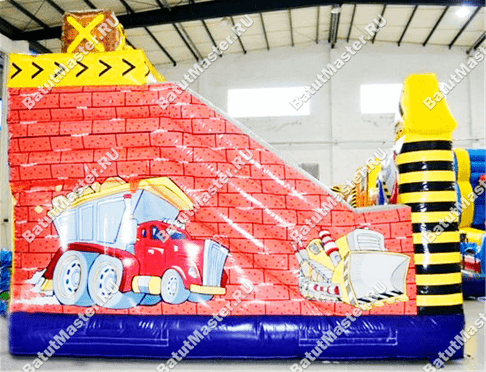 Коммерческий надувной батут "Строители"