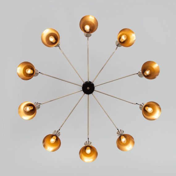 Подвесная люстра Bogates Glustin 316/10 латунь / черный