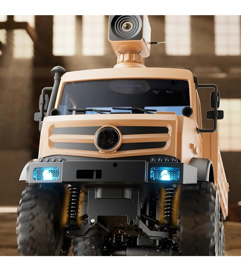 Радиоуправляемая машина WPL Следопыт с FPV HD WIFI камерой (песочная) 4WD 1/16 2.4G RTR