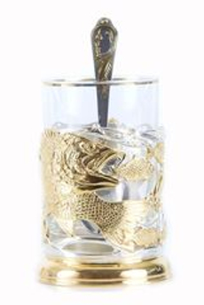 Подстаканник Судак с позолотой