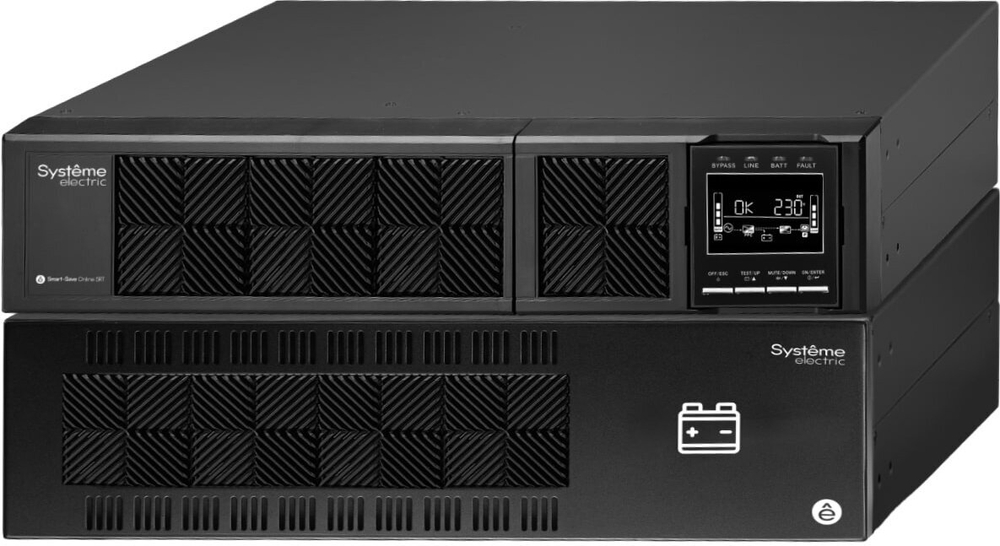 ИБП с двойным преобразованием Systeme Electric Smart-Save Online SRTSE10KRTXLI-NC черный