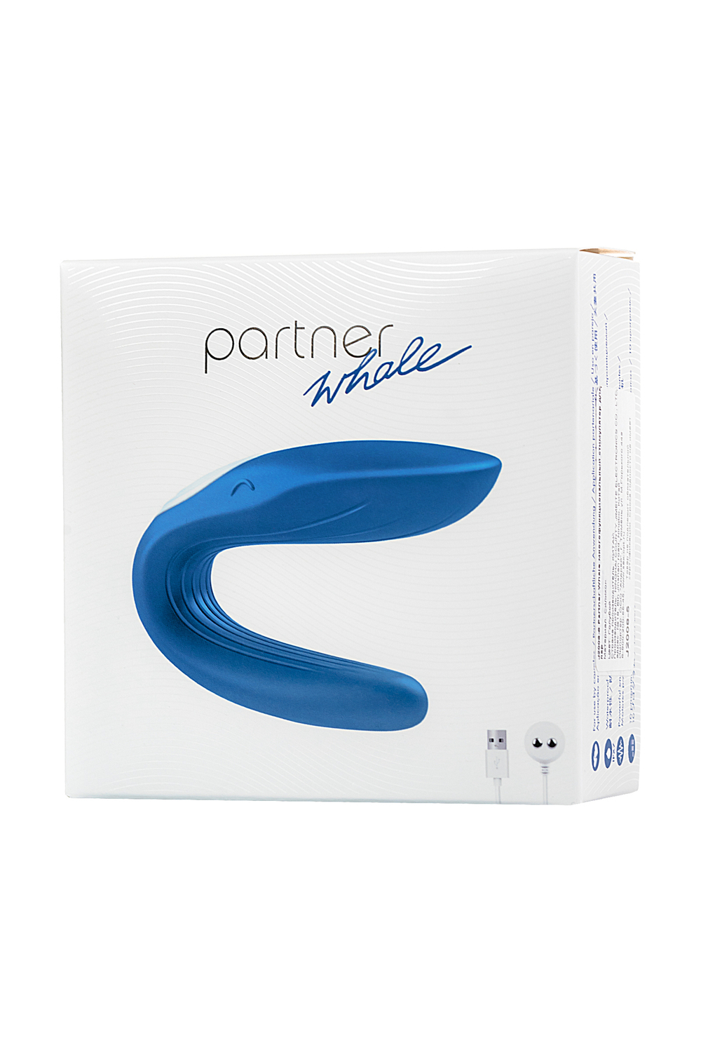 Многофункциональный стимулятор для пар Satisfyer Partner Whale, силикон, голубой, 17 см.