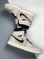 AIR JORDAN 1 HIGH ZOOM SUMMIT WHITE/BLACK/SAIL/LIGHT OREWOOD BROWN