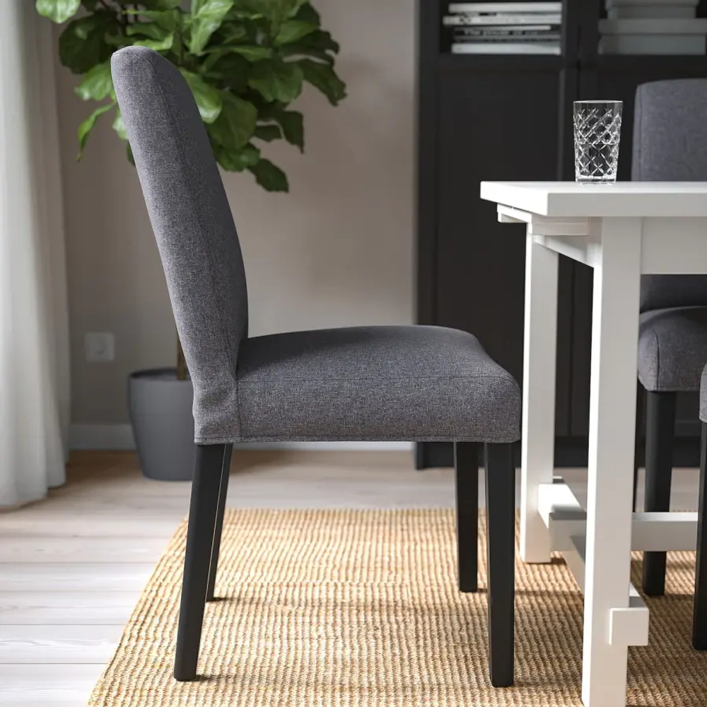 Стол+6 стульев - STRANDTORP  / BERGMUND IKEA/ СТРАНДТОРП/БЕРГМУНД ИКЕА, 205х95х75 см, серый/коричневый