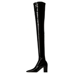 SAINT LAURENT Joelle 70mm Patent-finish Boots