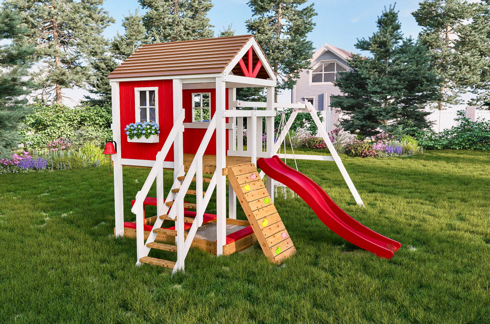 Детский домик с качелями "Прованс-2"