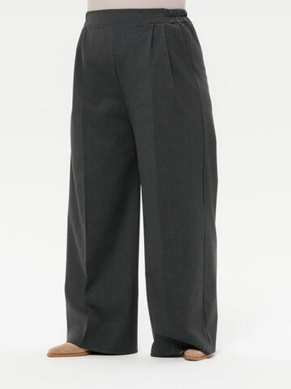 Брюки палаццо со стрелками, серые