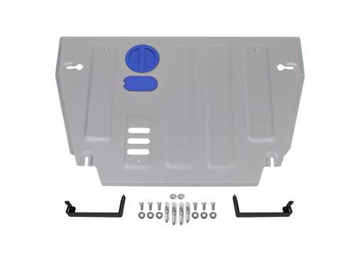 Защита картера и КПП Rival для GAC GS5 FWD, АКПП 2018-н.в., алюминий 3 мм, с крепежом, штампованная, 333.3401.1