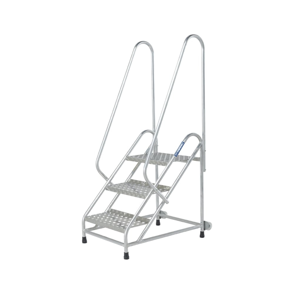 Передвижная монтажная подставка MEGAL (тип 2) 3 ступени с двумя поручнями