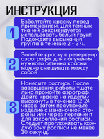 Комбо красок для аэрографа по ткани (белая+черная+красная) 3х50 мл