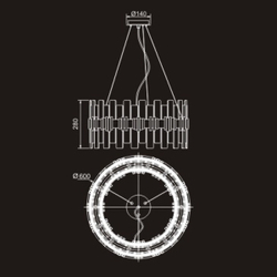 Люстра P68073-14 silver