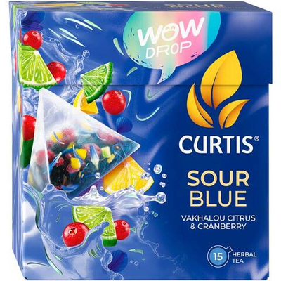 Чай в пирамидках Curtis Wow Drop Sour Blue 15 пак