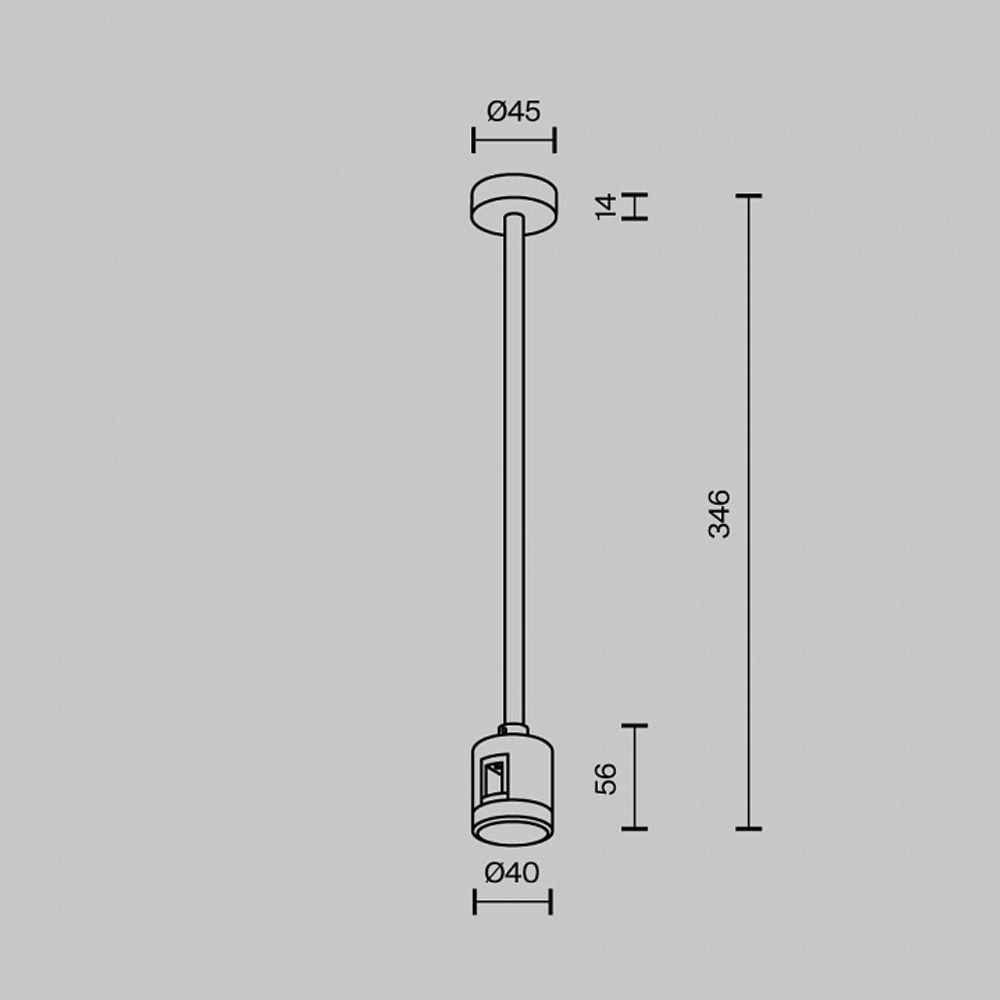 Основание на штанге Maytoni Accessories for tracks Flarity TRA158C-IPC1-PT